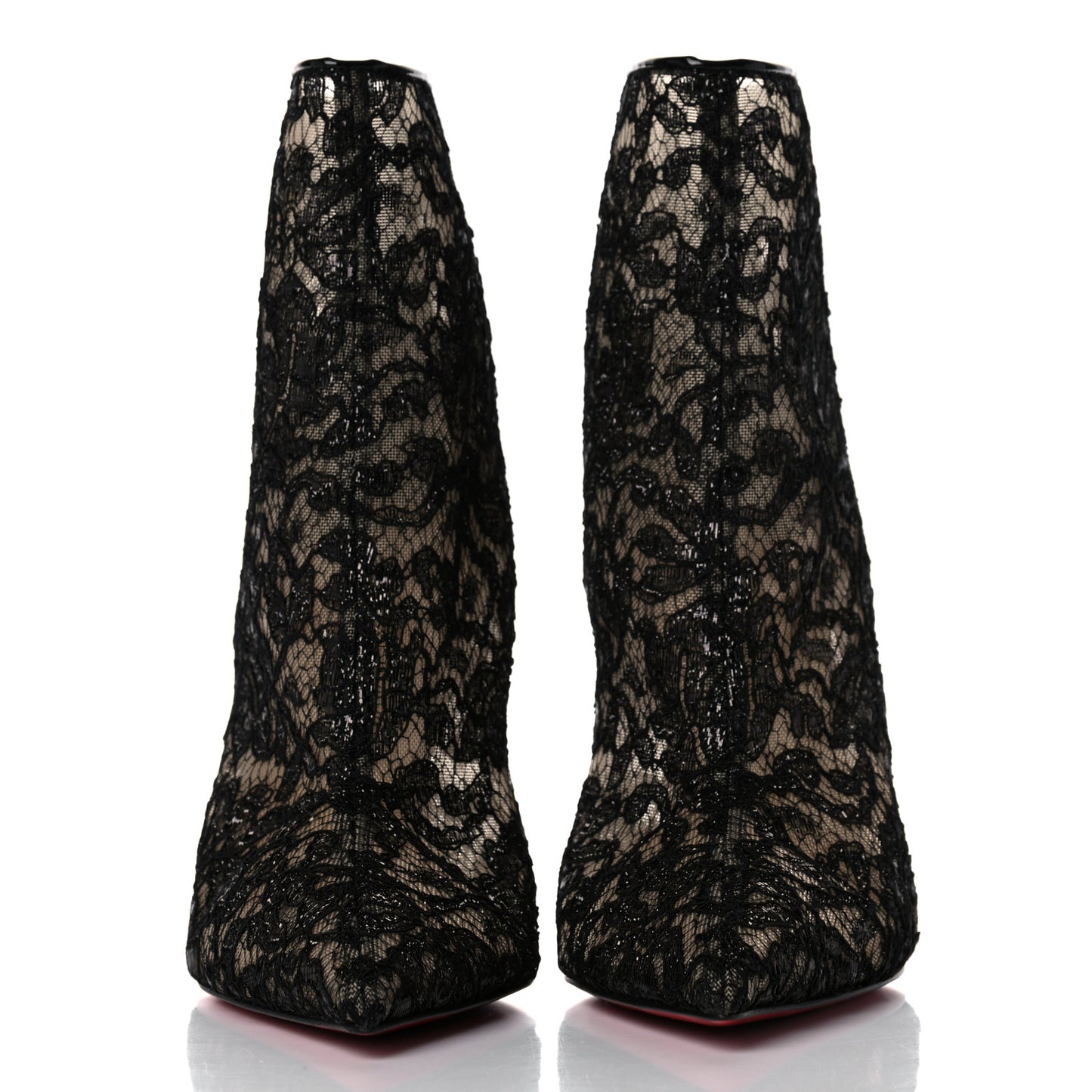 Patent Rete Lace Dentelle Psybootie 100 Ankle Boots 37.5 Black