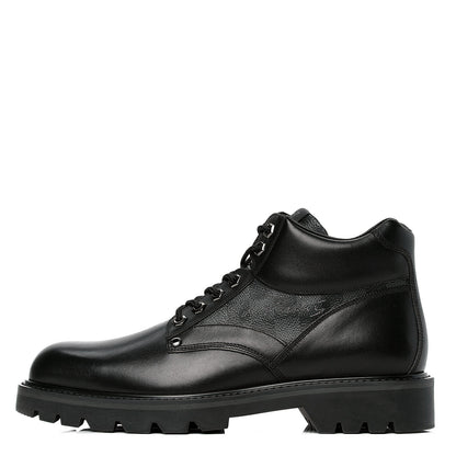 Louis Vuitton Calfskin Damier Graphite Oberkampf Ankle Boots 8 Black 1 of 4