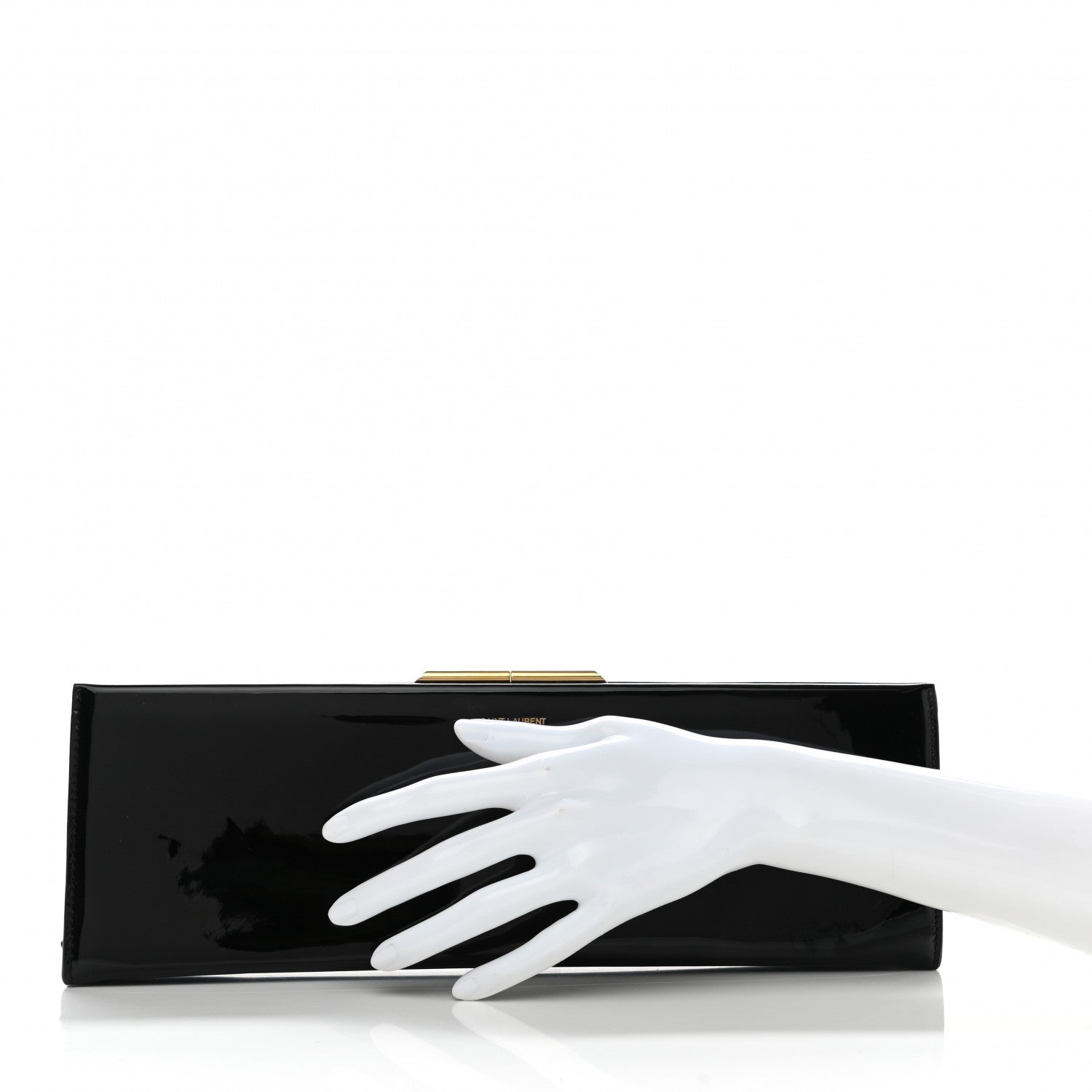 Saint Laurent Patent Midnight Clutch Black 2 of 6