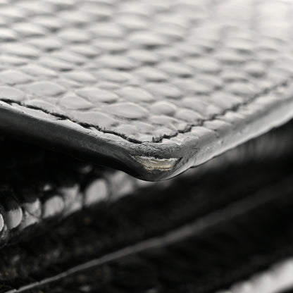 Saint Laurent Calfskin Crocodile Embossed Medium Monogram Sunset Black 12 of 12