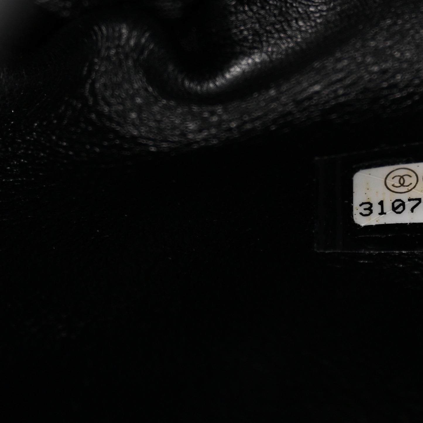 Shiny Lambskin Quilted Chain Is More Drawstring Bag Black
