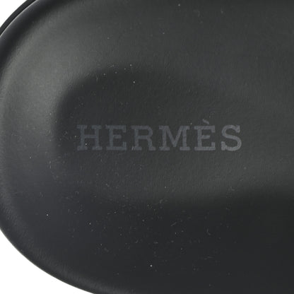 Hermes Calfskin Womens Chypre Sandals 39 Black 7 of 8