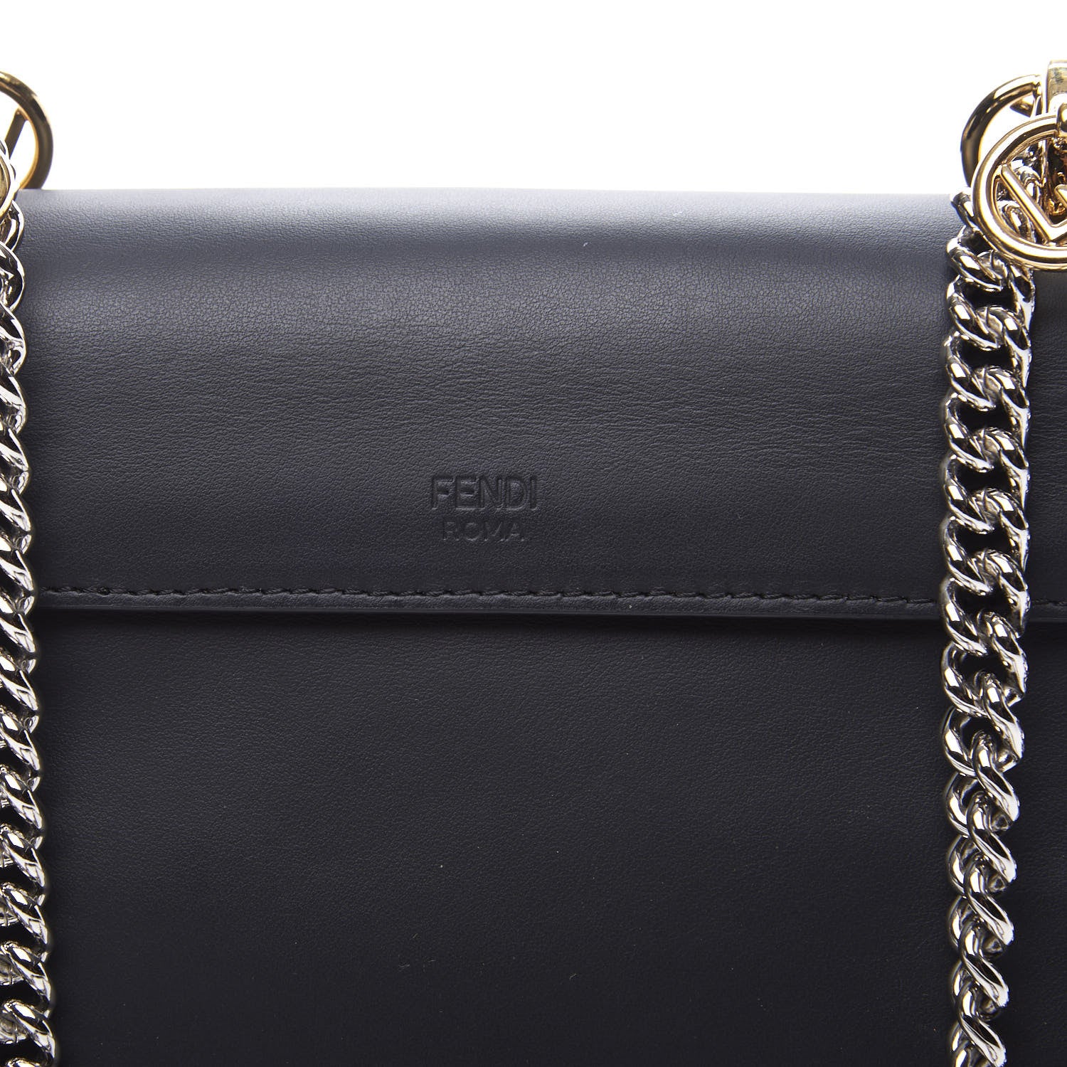 Fendi Vitello Century Opaco F is Fendi Small Kan I Shoulder Bag Black 10 of 11