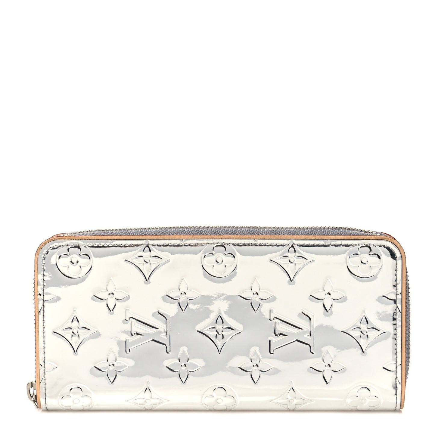 Monogram Mirror Zippy Wallet Silver