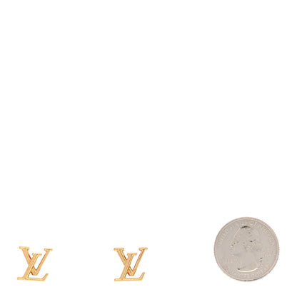 Louis Vuitton Metal LV Iconic Earrings Gold 2 of 4