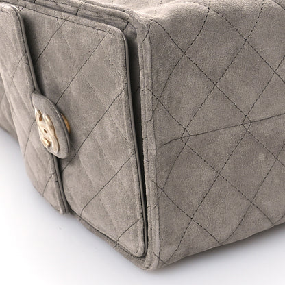 Chanel Suede Quilted Medium Chanel 25 Handbag Dark Grey 9 of 11