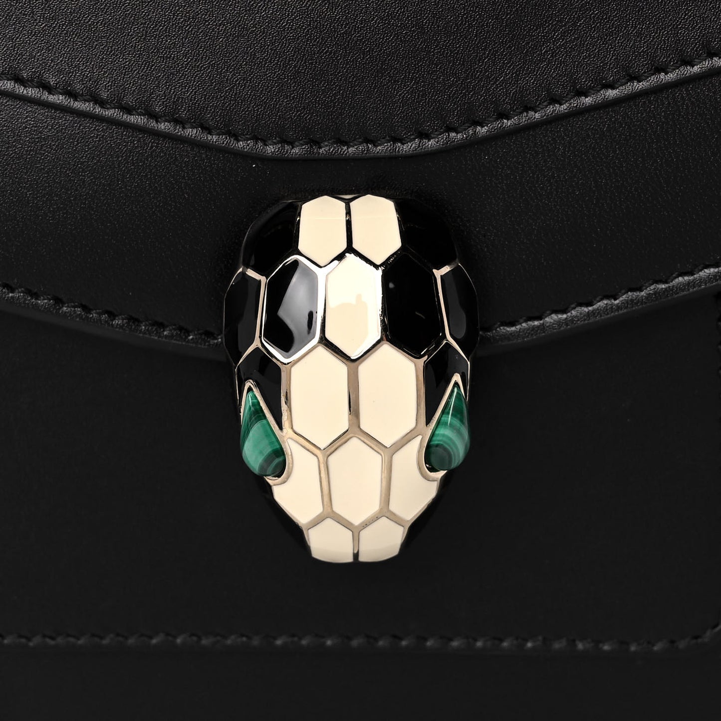 Calfskin Serpenti Forever Crossbody Bag Black