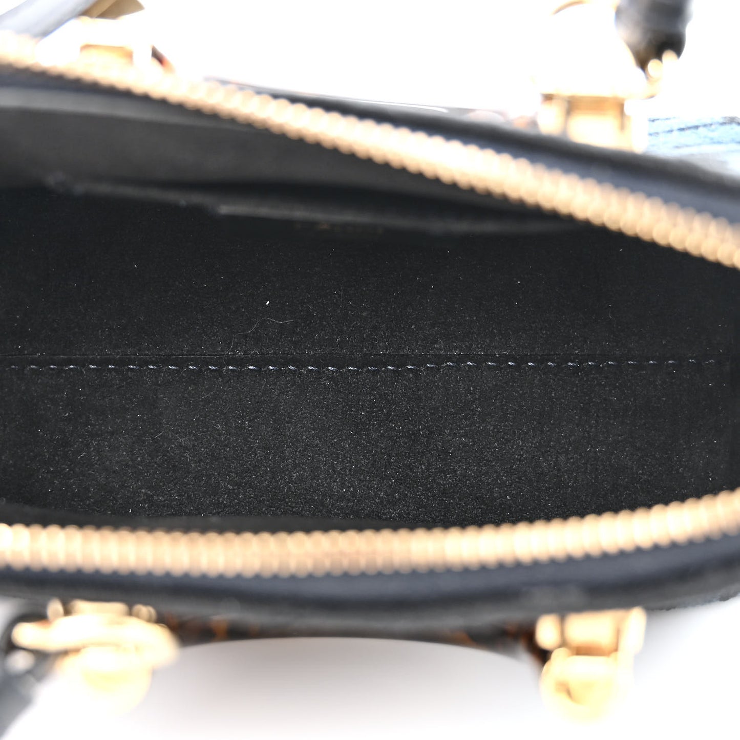 Chenille Vitello King Plexiglass FF Mini By The Way Top Handle Boston Bag Blue Black