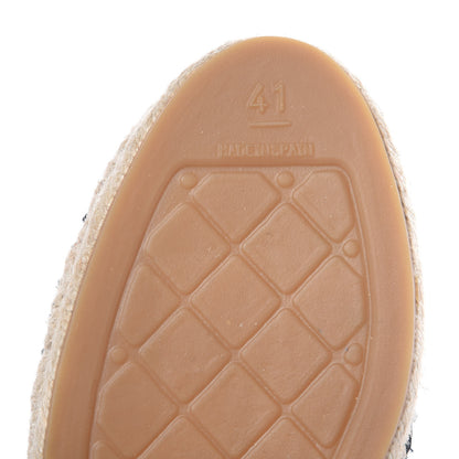 Chanel Fabric Biarritz CC Espadrilles 41 Beige Black 9 of 9