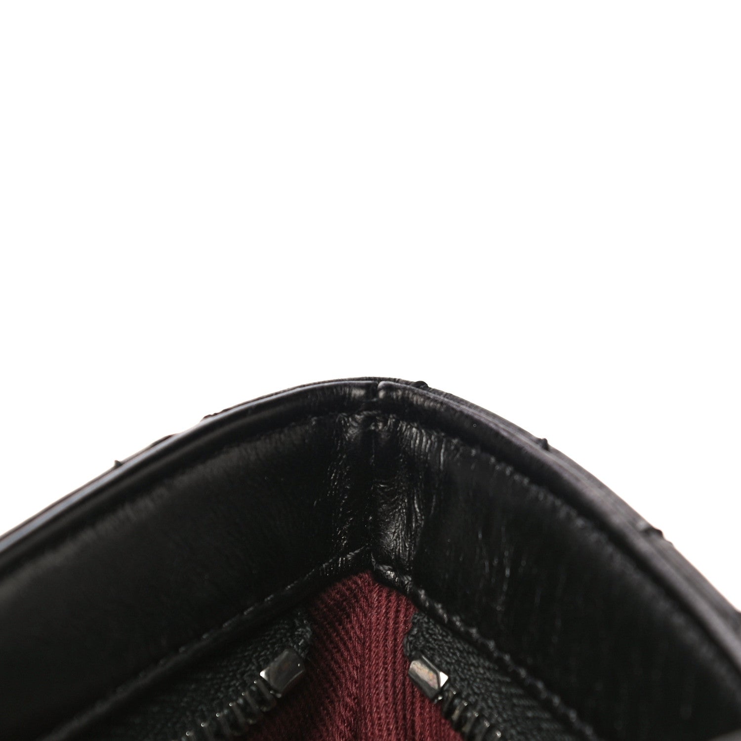 Chanel Aged Calfskin Quilted Zip Clutch Black 12 of 22