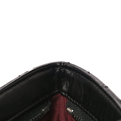 Chanel Aged Calfskin Quilted Zip Clutch Black 12 of 22