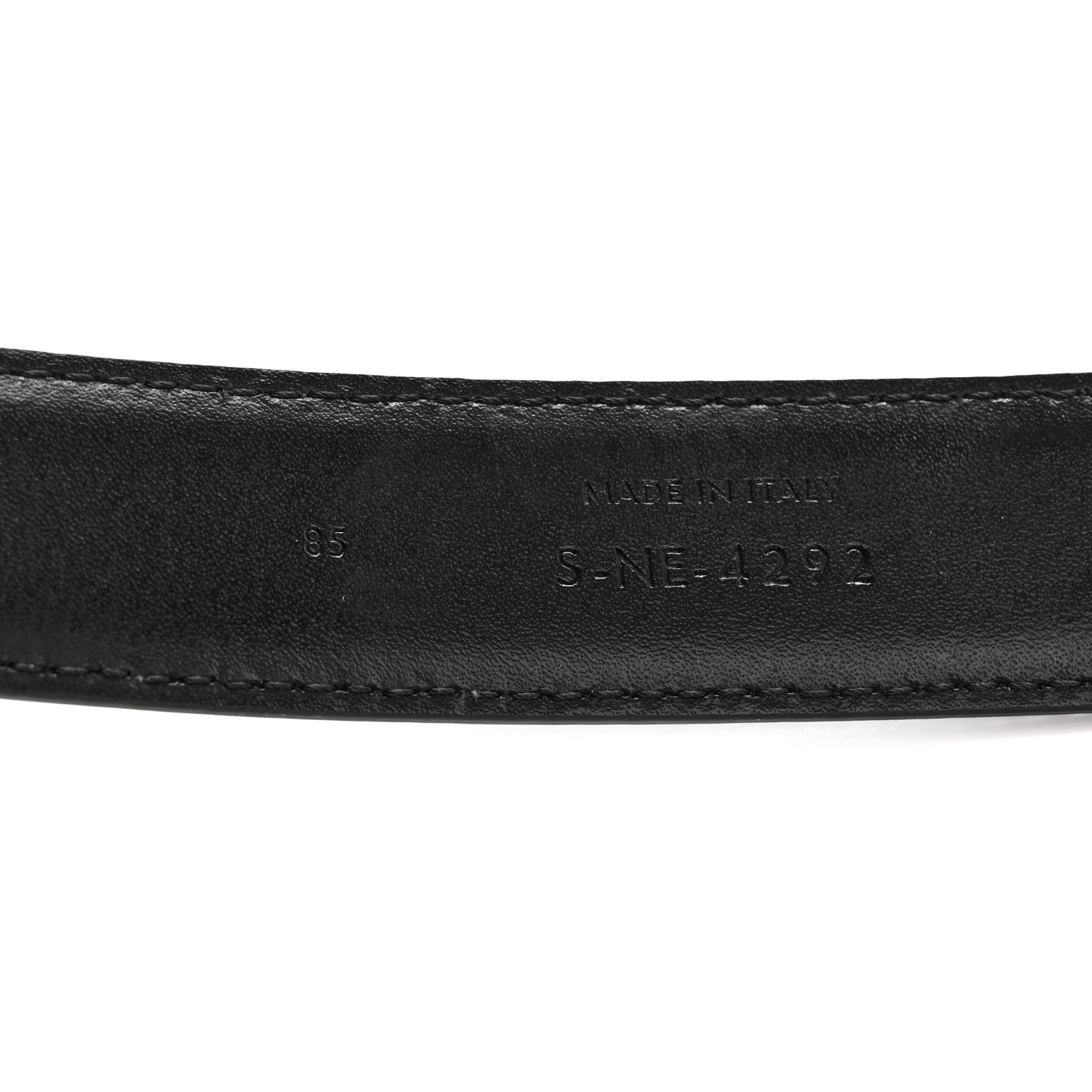 Celine Box Calfskin Medium 25mm Triomphe Belt 85 34 Black 1741848
