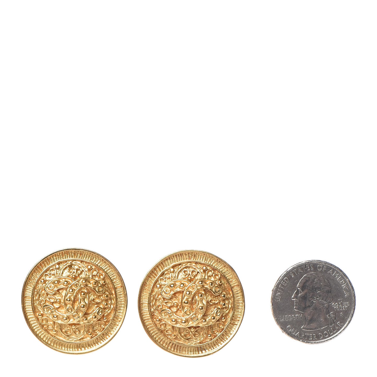 CC Clip On Earrings Gold
