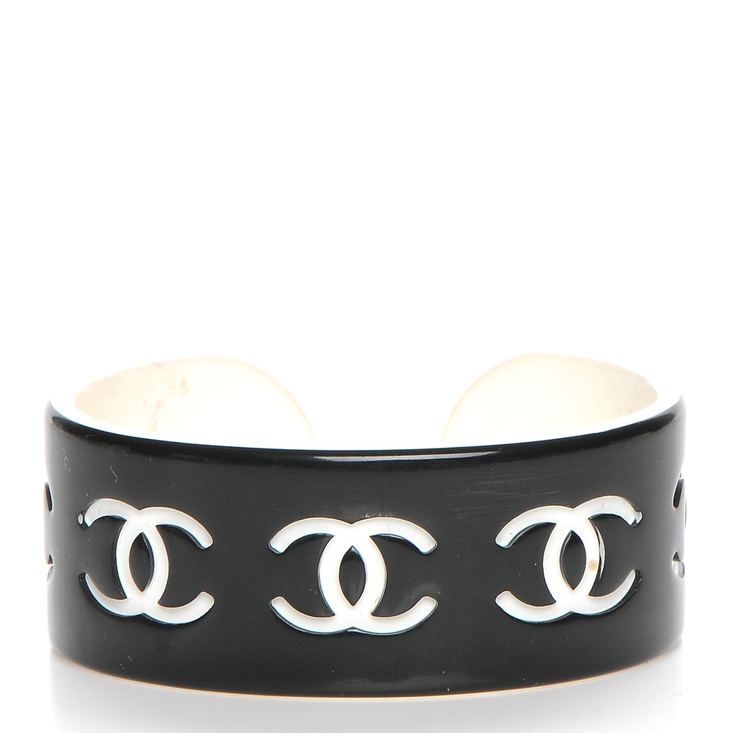 Resin CC Narrow Cuff Black White