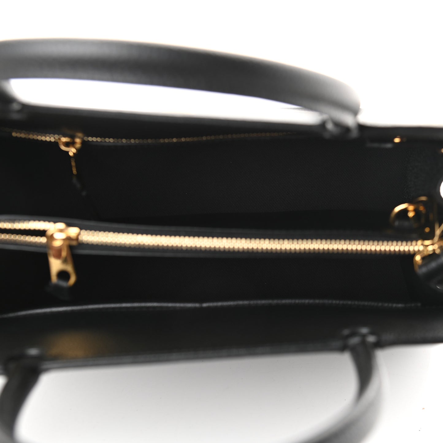Grainy Calfskin Small Title Bag Black