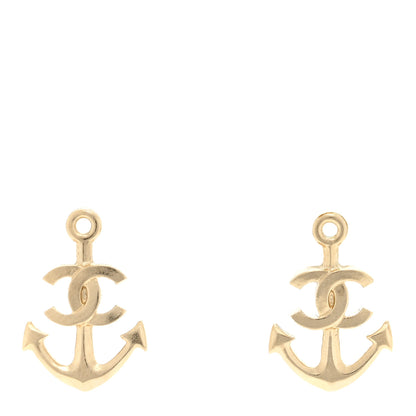 Chanel Metal Anchor CC Earrings Gold 1 of 4