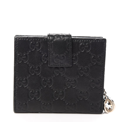 Gucci Guccissima Twins French Wallet Black 1 of 8