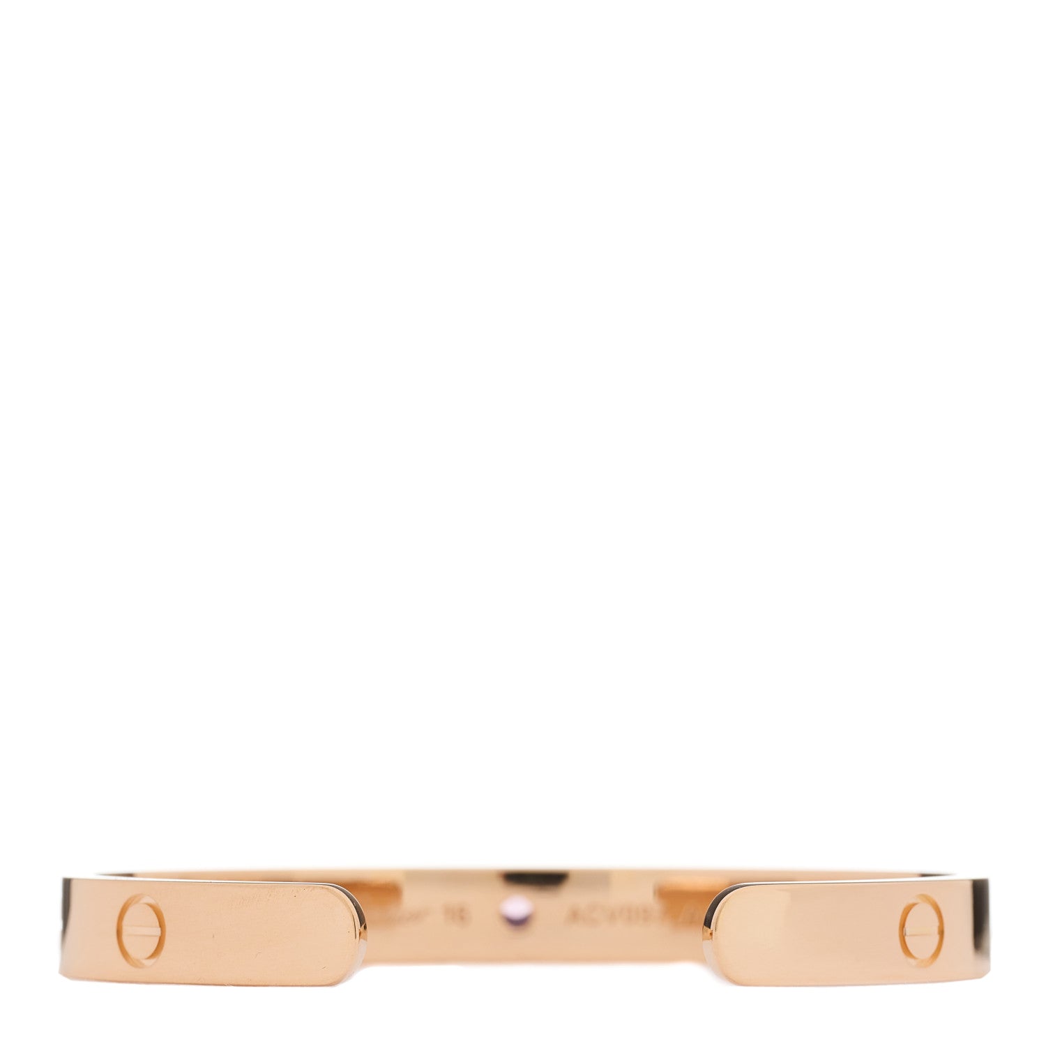 Cartier 18K Pink Gold Pink Sapphire LOVE Cuff Bracelet 16 2 of 3