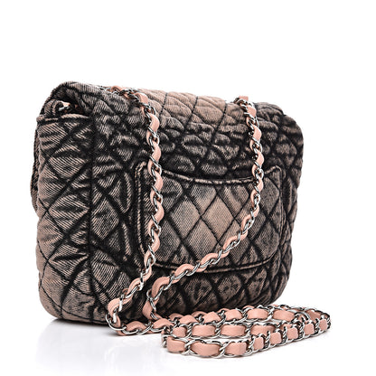Chanel Washed Denim Quilted Small Denimpression Flap Light Pink Black 3 of 11