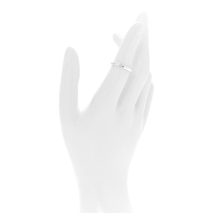 Tiffany Sterling Silver Diamond Elsa Peretti Band Ring 50 5.5 2 of 5