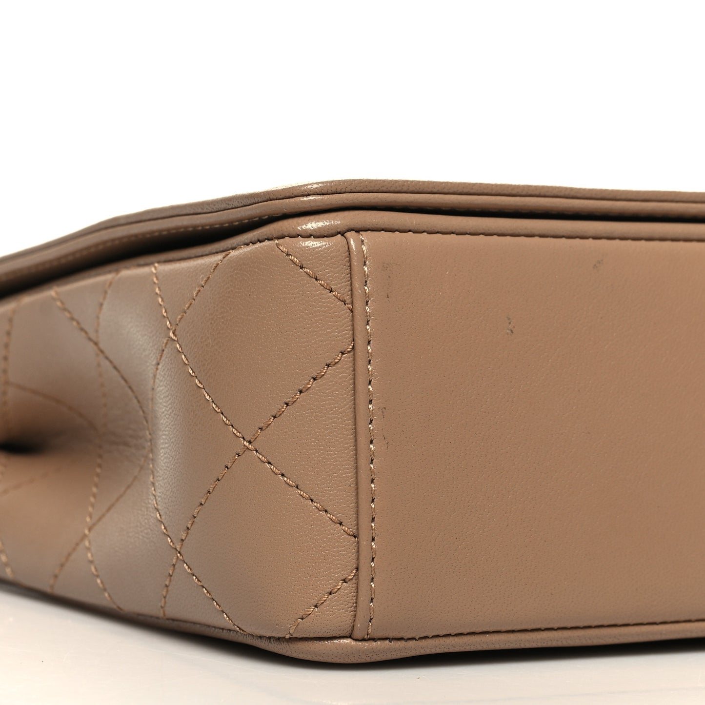 Sheepskin Quilted Vintage Mademoiselle Flap Beige