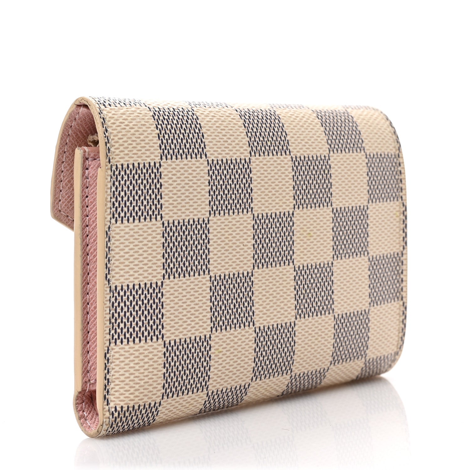 Louis Vuitton Damier Azur Victorine Wallet Rose Ballerine 3 of 6