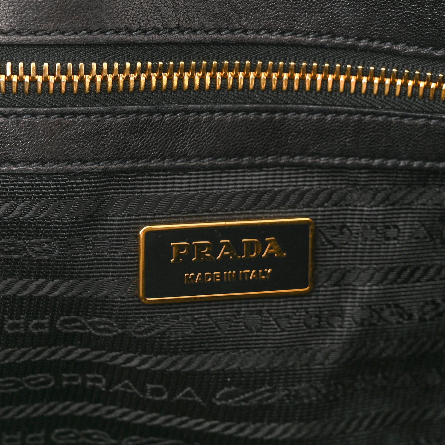 Nappa Gaufre Buckle Shoulder Bag Black
