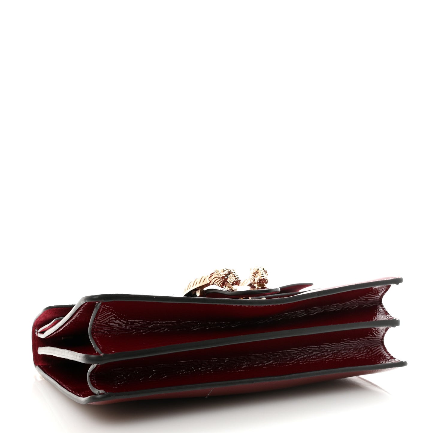 Crinkled Patent Small Dionysus Shoulder Bag Rosso Ancora Red