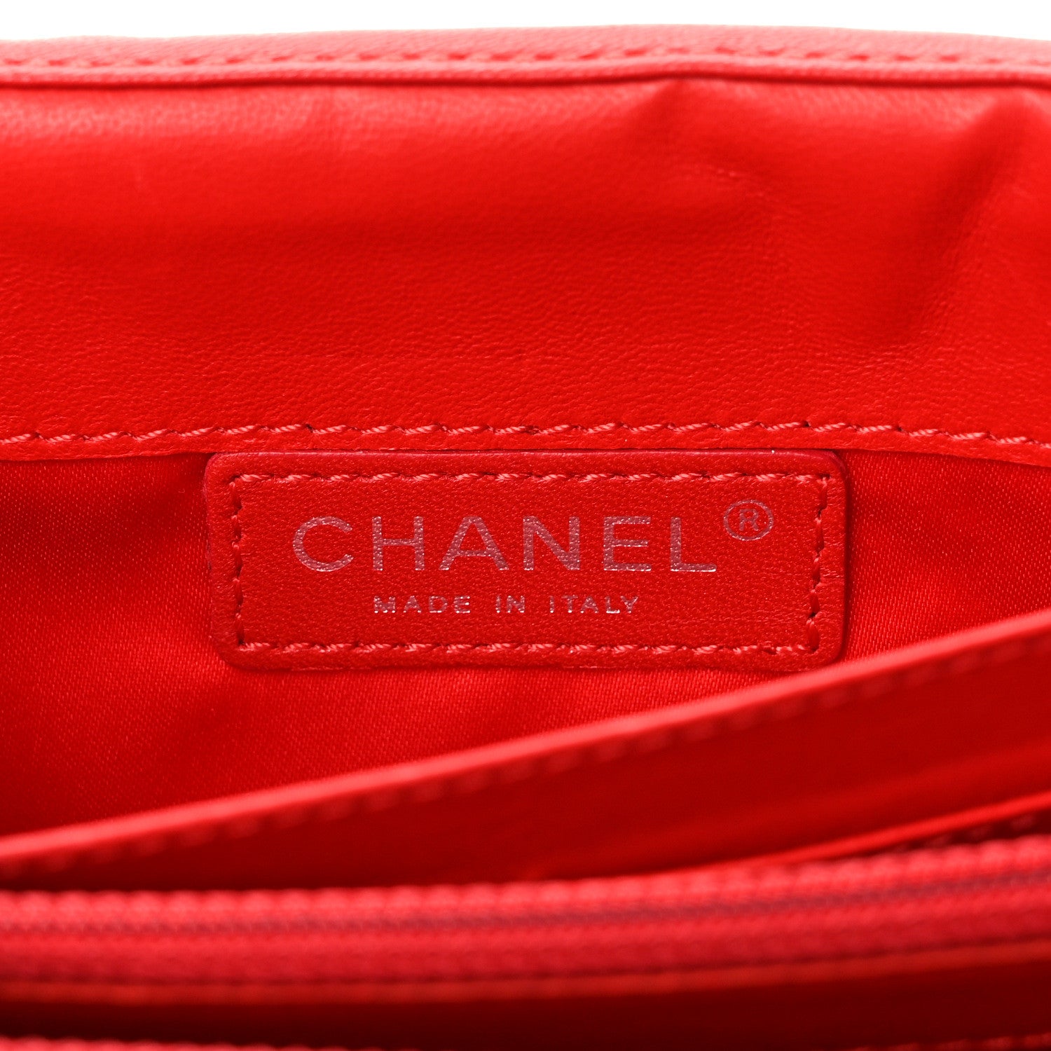 Chanel Lambskin Quilted Chain Clutch Flap Red 6 of 14