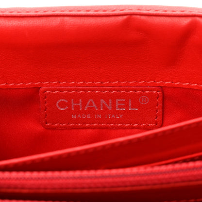 Chanel Lambskin Quilted Chain Clutch Flap Red 6 of 14