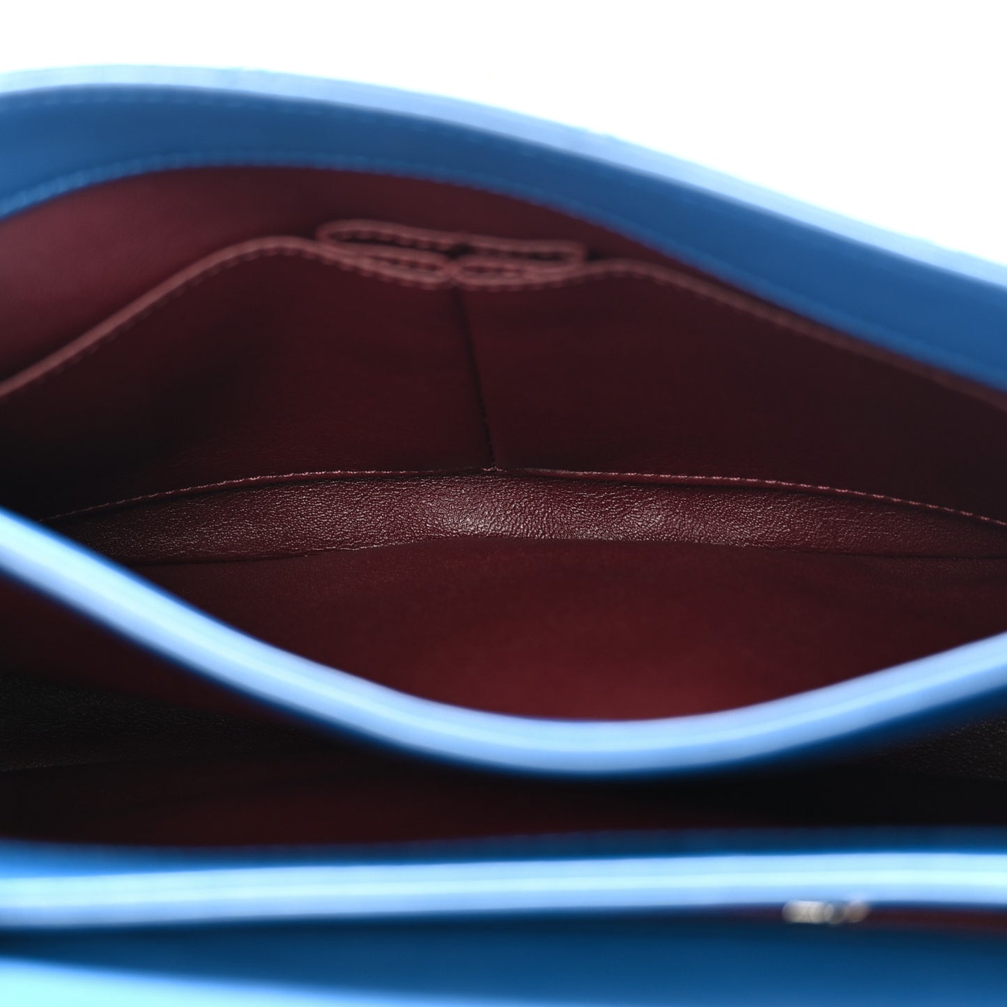 Lambskin Quilted Small Trendy CC Flap Dual Handle Bag Blue