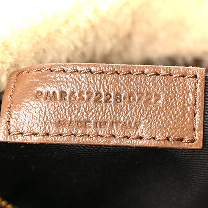 Saint Laurent Suede Calfskin Shearling Le 5 A 7 Hobo Dark Cigar Natural Beige 8 of 11