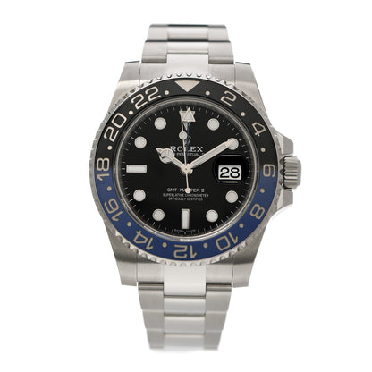 Rolex Stainless Steel 40mm Oyster Perpetual Date GMT Master II Batman Watch Black 116710BLNR 1 of 4
