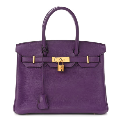 Hermes Togo Birkin 30 Ultraviolet 1 of 9