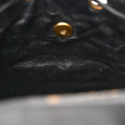 Chanel Lambskin Quilted Drawstring Backpack Black 12 of 16