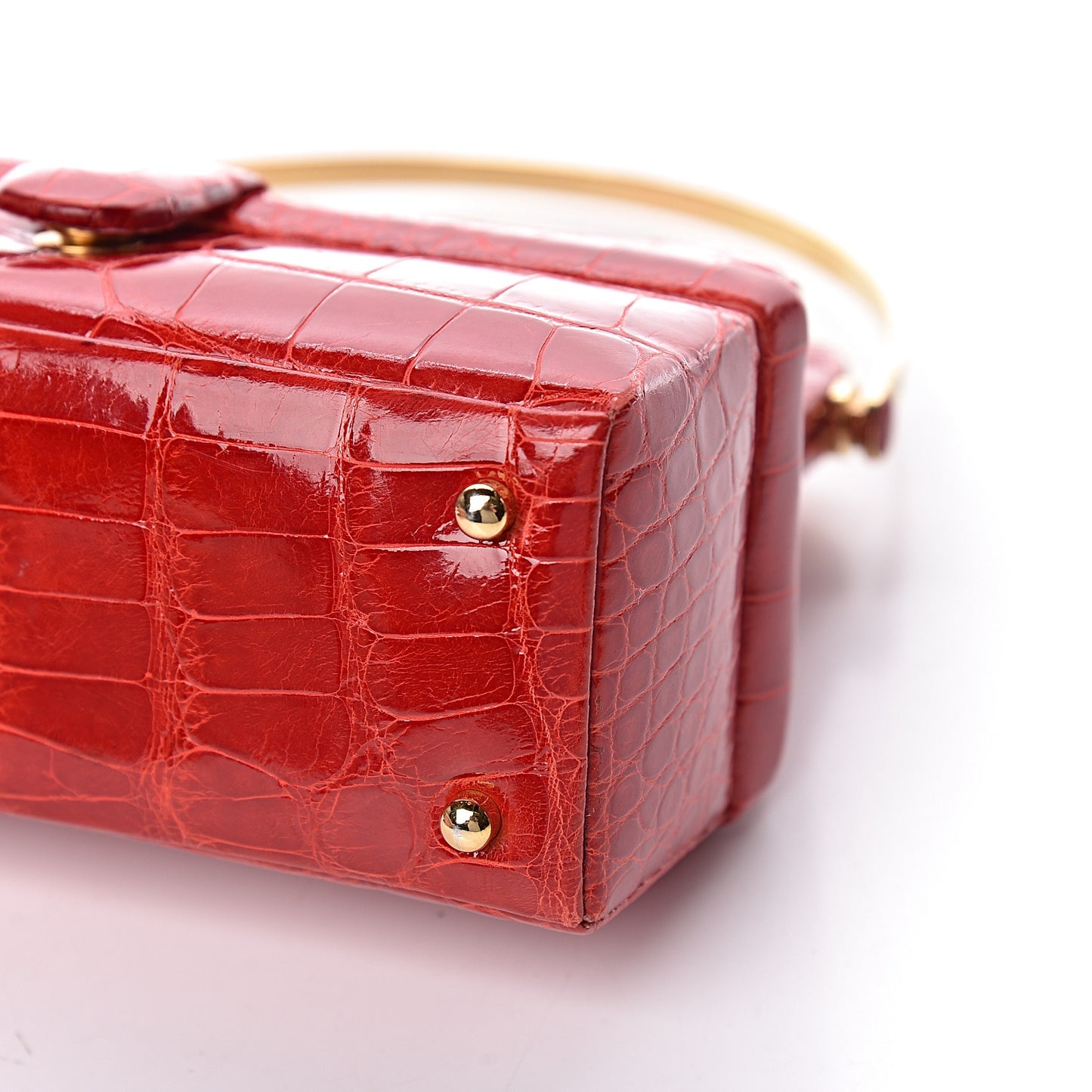 Crocodile Crystal Evening Bag Red