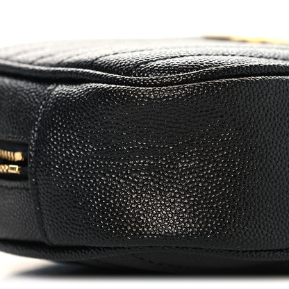 Saint Laurent Grain De Poudre Matelasse Monogram Mini Lou Camera Bag Black 9 of 11