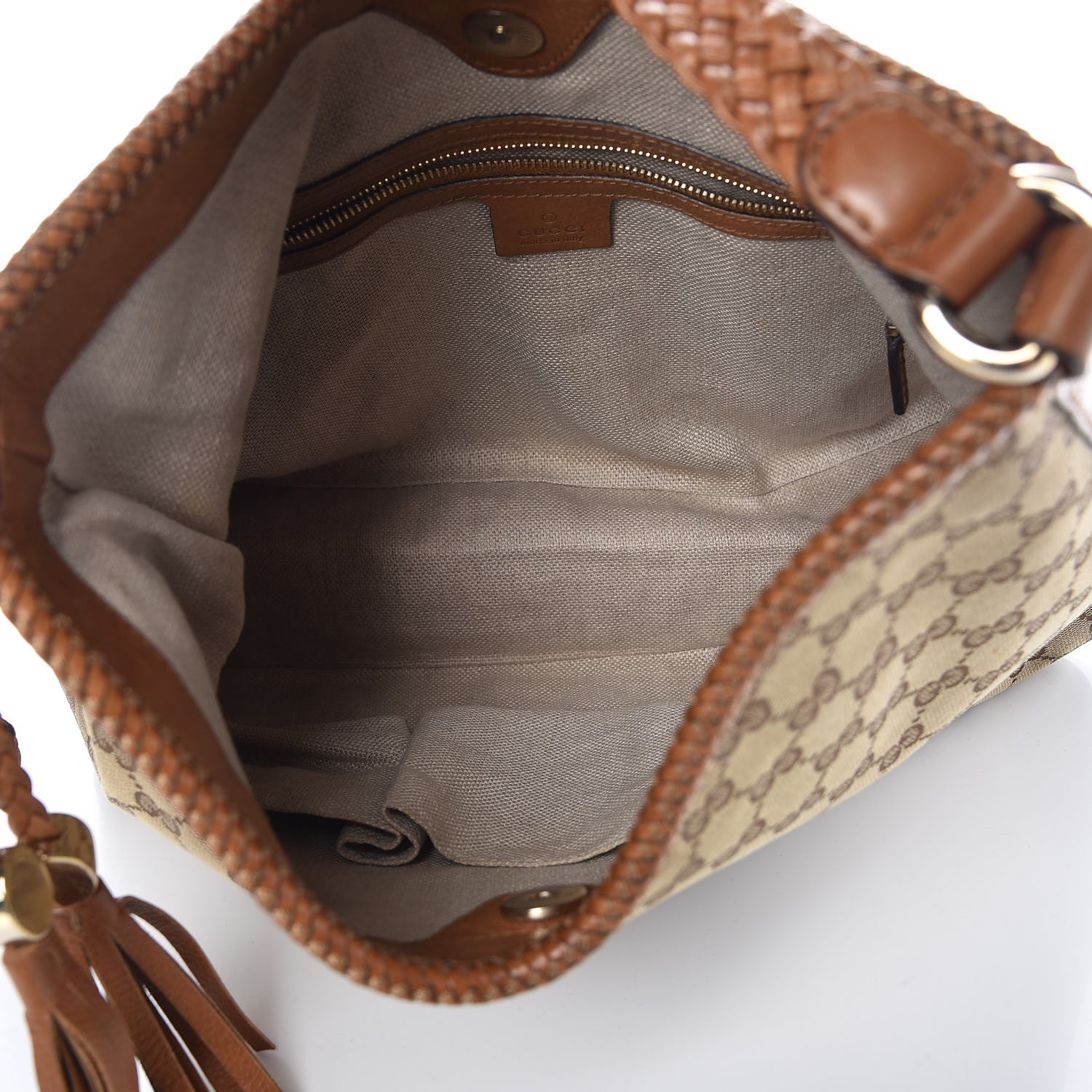 Gucci Monogram Medium Marrakech Hobo Brown 5 of 10