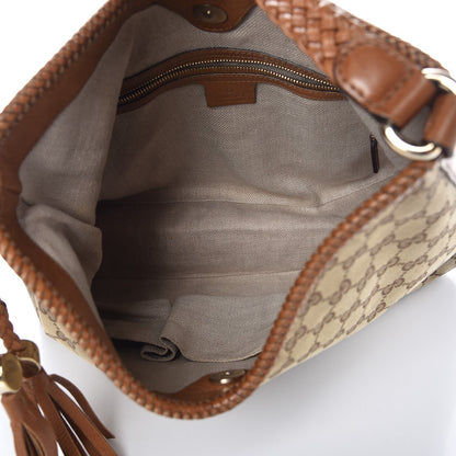 Gucci Monogram Medium Marrakech Hobo Brown 5 of 10