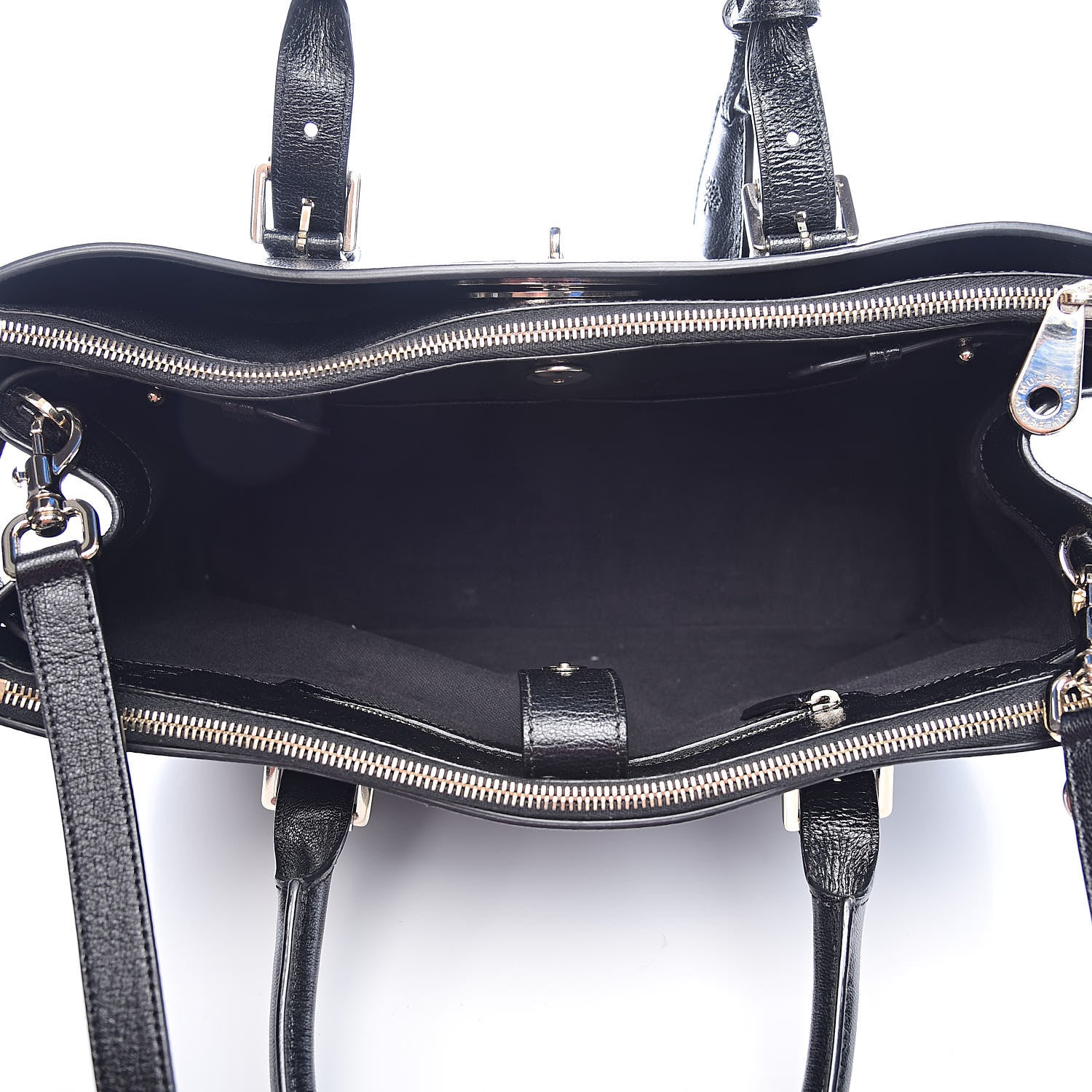 Mulberry Shiny Goatskin Small Bayswater Double Zip Tote Black 6 of 14