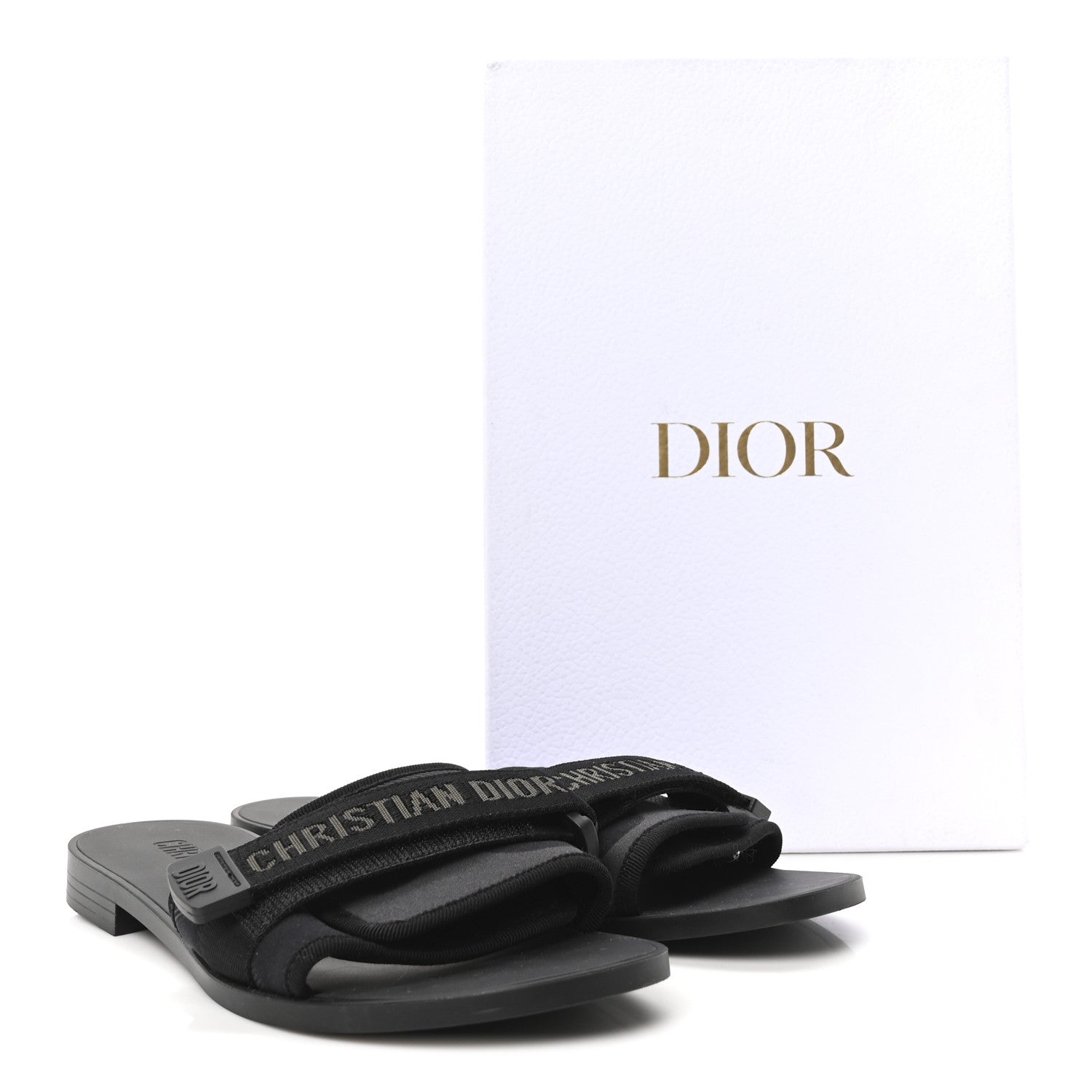 Christian Dior Technical Stretch Fabric Camouflage Dio(r)evolution Slide Sandals 39 Black Military 9 of 9