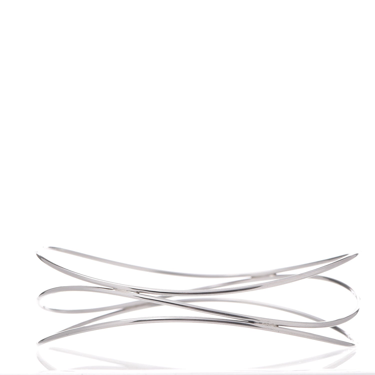 Tiffany Sterling Silver Elsa Peretti Three Row Wave Bracelet 3 of 4