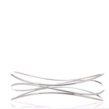 Tiffany Sterling Silver Elsa Peretti Three Row Wave Bracelet 3 of 4