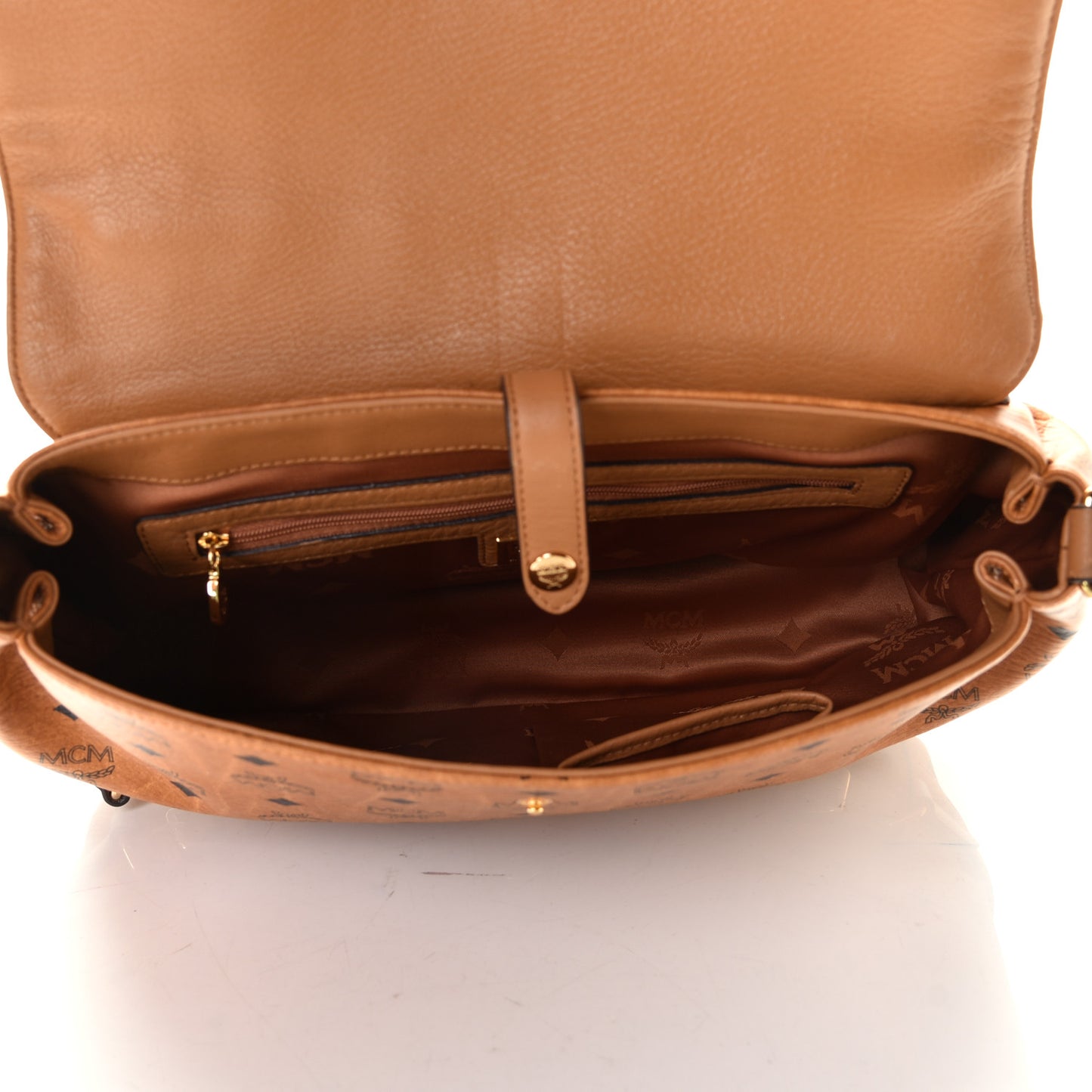 Visetos Top Handle Satchel Cognac