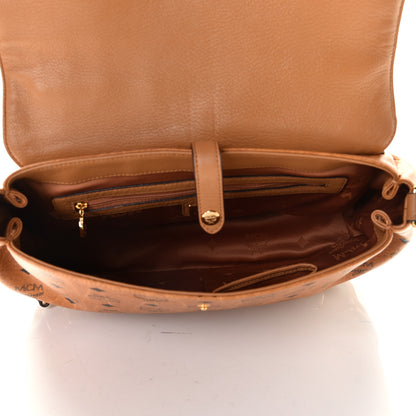 MCM Visetos Top Handle Satchel Cognac 4 of 6