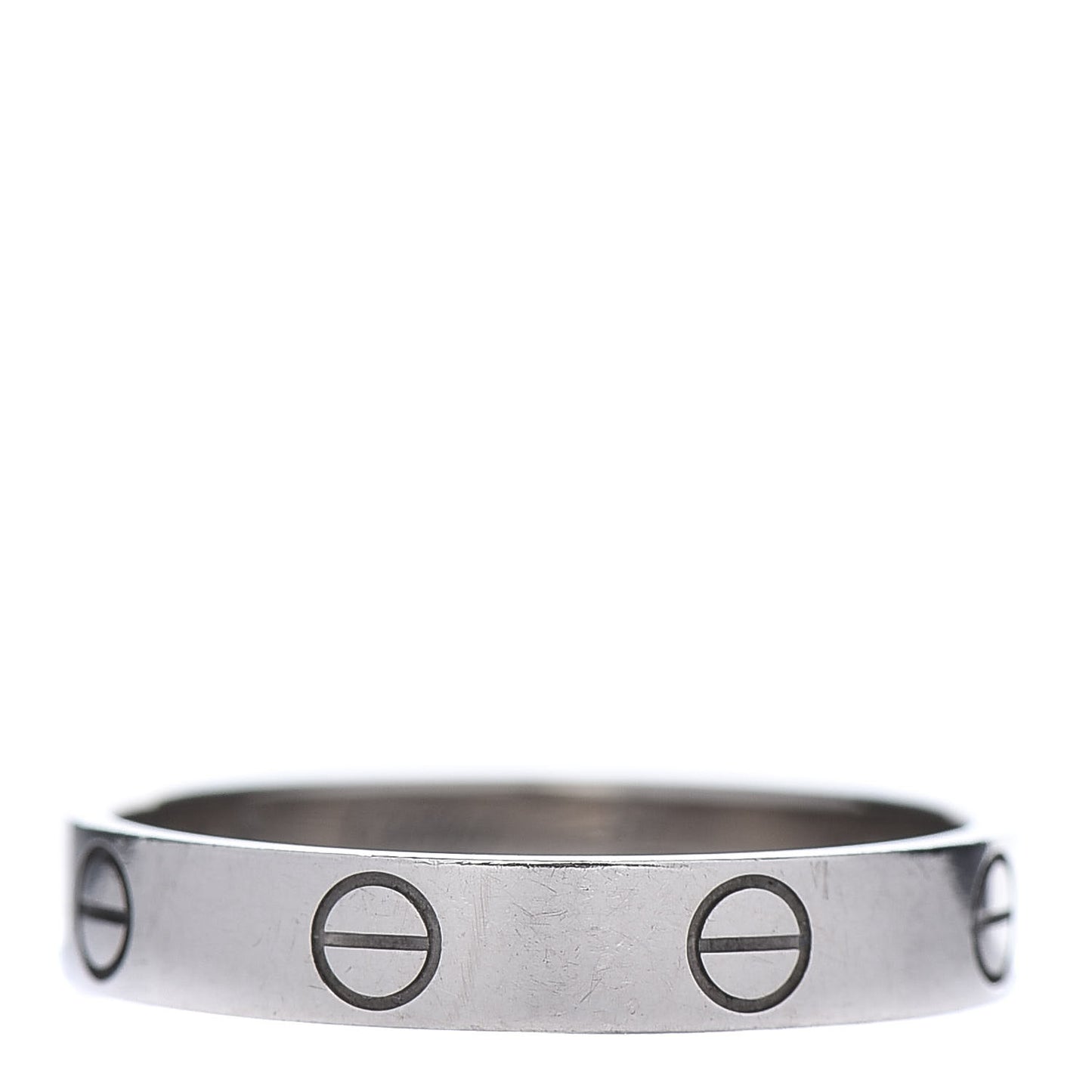 18K White Gold 3.5mm LOVE Wedding Band Ring 57 8