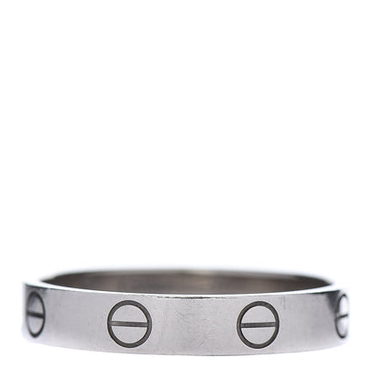 Cartier 18K White Gold 3.5mm LOVE Wedding Band Ring 57 8 3 of 4