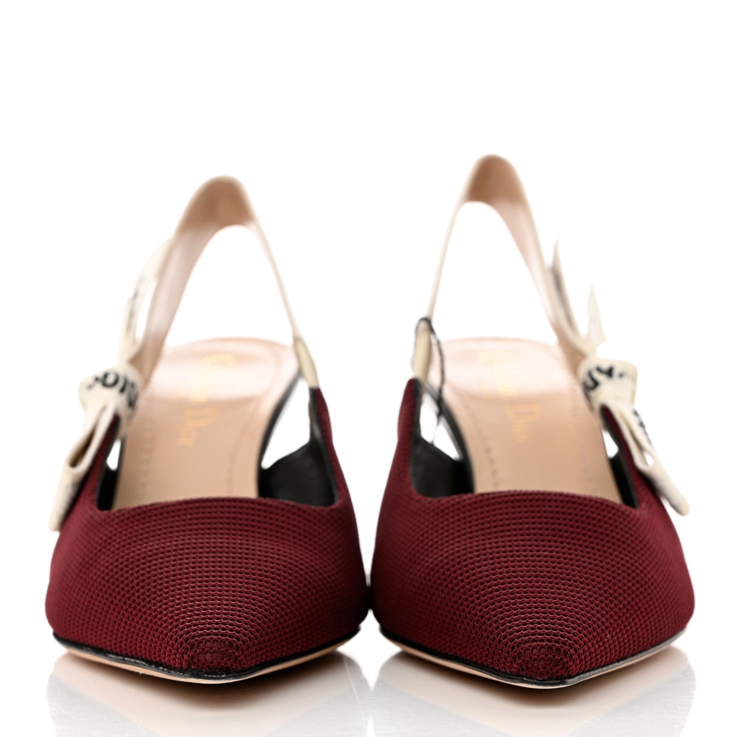 Christian Dior Technical Canvas Ribbon J Adior Slingback 65mm Pumps 35 Rouge Black 2 of 9
