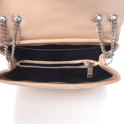 Saint Laurent Calfskin Y Quilted Monogram Small Loulou Chain Satchel Dark Beige 5 of 12