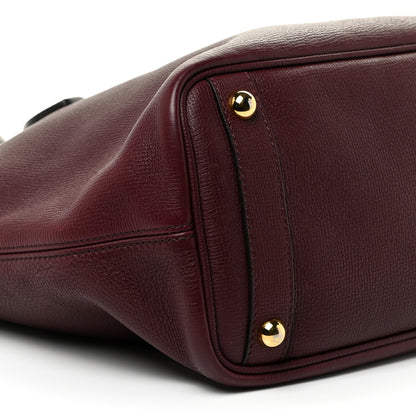 Burberry Grainy Calfskin Medium Honeybrook Tote Dark Plum 8 of 19